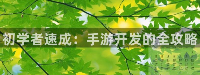 三牛娱乐管网客服电话：初学者速成：手游开发的全攻略